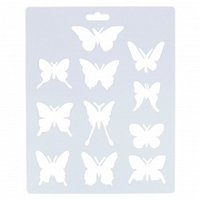 Трафарет пластиковый 22х25см бабочки, DK28009