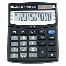 Калькулятор настольный  8 разрядов черный SKAINER SK-308II