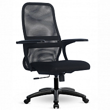 Кресло офисное МЕТТА Metta черное тканевое покрытие, пластик S-CP-8