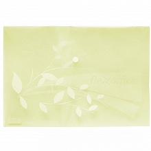 Папка-конверт с кнопкой А4 пластик 0,12мм желтая FlexOffice FO-CBF02