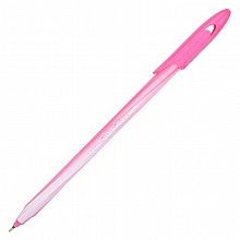 Ручка шариковая 0,6мм синий стержень розовый корпус FlexOffice Candee FO-027PB