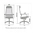 Кресло офисное МЕТТА Комплект 13 черное тканевое покрытие, спинка сетка, пластик SU-1-BP