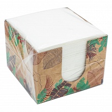 Салфетки бумажные белые 100шт 24х24см однослойные в коробке, СК1.1