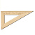 Треугольник деревянный 30х60х90° 23см Можга прямоугольный С137