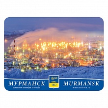 Магнит Мурманск 63х85мм вид на город зима  МГН2-52