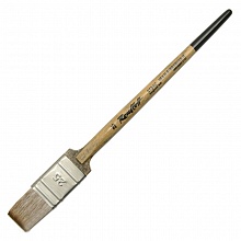 Кисть мангуст имитация №25 плоская флейц пестрая ручка круглая деревянная Roubloff ЖТФ-25,04СБ