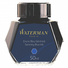 Чернила 50мл синий WATERMAN Serenity Blue S0110720