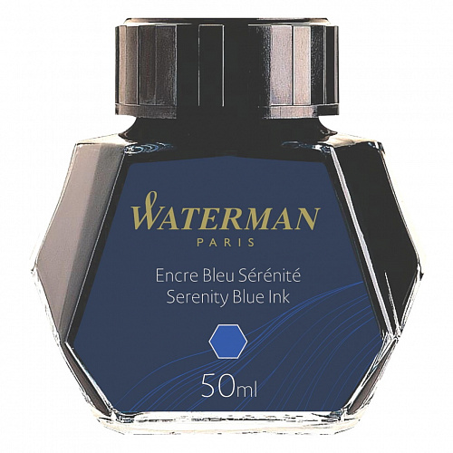 Чернила 50мл синий WATERMAN Serenity Blue S0110720