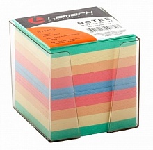 Блок для записи  9х9х9см цветной 900л пластиковый бокс LAMARK, NT0073