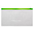 Папка-конверт на молнии 150х265мм зеленый пластик 0,15мм, карман для визитки Бюрократ BPM6AGRN