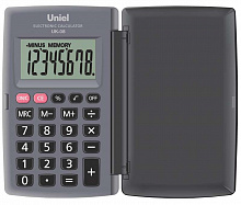 Калькулятор карманный  8 разрядов UNIEL UK-08 с боковой крышкой
