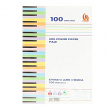 Бумага для офисной техники цветная А4  80г/м2 100л  5 цветов пастель ЛОРОШ 44922/БЦ-М5-100