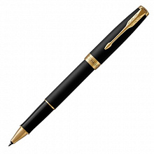 Ручка роллер 0,5мм черные чернила PARKER Sonnet Core Matte Black GT F 1931518/T528