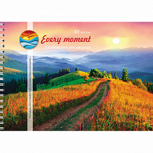 Альбом для рисования А4 40л спираль Закат в горах Проф-Пресс 40-3332