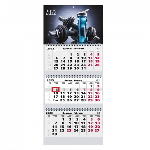 Календарь  2023 год квартальный Stay healthy 4 Канц-Эксмо ККТ2318