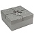 Коробка подарочная квадратная  20х20х7см Звезды Серебро OMG 720300-283