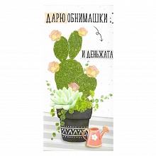 Открытка конверт для денег Дарю обнимашки ИП, 38.063.00