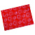 Папка-конверт с кнопкой А4 пластик 0,18мм Ромашки непрозрачный красный Бюрократ PK823NRED