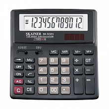 Калькулятор настольный 12 разрядов черный SKAINER SK-502II