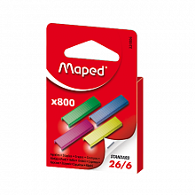 Скобы для степлера №26/6 цветные MAPED 324806