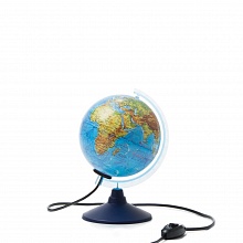 Глобус 15см Физико-политический с подсветкой Globen, Ке011500201