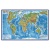 Карта Мира Физическая интерактивная  60х40 масштаб 1:49М Globen КН042