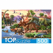 Пазлы   500 элементов TOPpuzzle Мир динозавров, ХТП500-4130