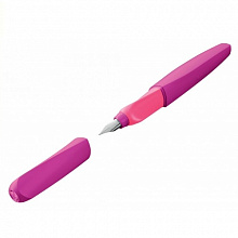 Ручка перьевая PELIKAN Office Twist P457 Plum Neon M синий 1мм сливовый корпус 804189