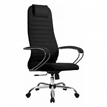 Кресло офисное МЕТТА Metta черное ткань-сетка хром SU-B-10