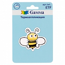 Термоаппликация №02 Пчела 4,9х4,1см Gamma ETF 01-207