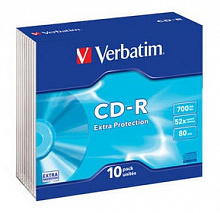 Диск CD-R 700MB 52x  10шт (цена за шт) Verbatim, 43415