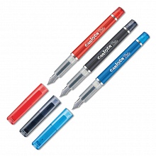 Ручка перьевая 1мм иридиевое перо, 2 сменных картриджа, корпус ассорти CARIOCA Stilo, 42303