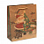 Пакет подарочный 180х230х100мм Новогодний Дед Мороз, Снеговик и елка крафт MILAND ДСЕ-0163