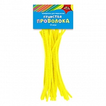 Проволока синельная пушистая 30см 25шт желтая КТС-ПРО, С3298-04