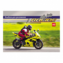 Альбом для рисования А4 40л Мотоциклист Проф-Пресс 40-6131
