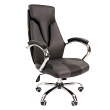 Кресло офисное Chairman 901 экокожа черная + серая CH-901