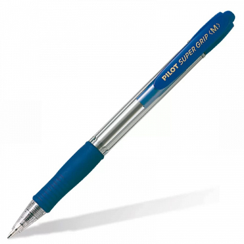 Ручка шариковая автоматическая 1мм синий стержень масляная основа PILOT Super Grip BPGP-10R-M L