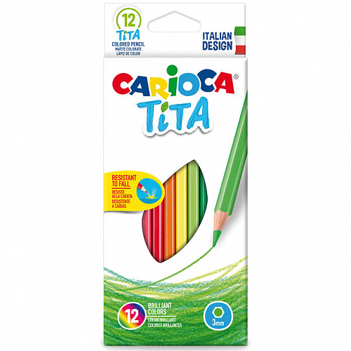 Карандаши пластиковые 12 цв CARIOCA Tita 42793 Карандаши пластиковые 12 цв CARIOCA Tita 42793