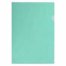 Папка-угол А4+ пластик 0,18мм зеленая FlexOffice, FO-CH04 Green