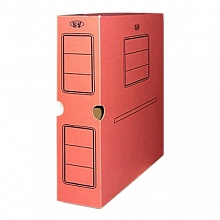 Короб архивный  75мм картон красный Бланкиздат, ASR7127