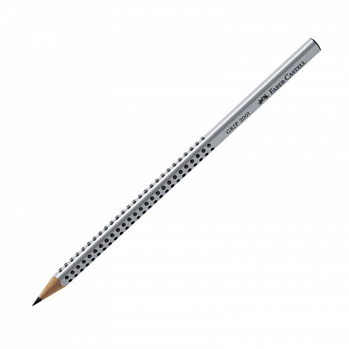 Карандаш чернографитный H без ластика Faber-Castell GRIP 2001 трехгранный корпус серый FC117011 Карандаш чернографитный H без ластика Faber-Castell GRIP 2001 трехгранный корпус серый FC117011