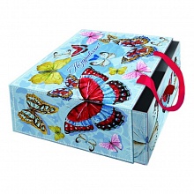 Коробка подарочная 16х16х8см Тропические бабочки Феникс-Презент 76869