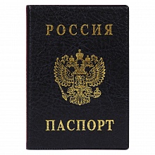 Обложка для паспорта Герб черная ДПС, 2203.В-107