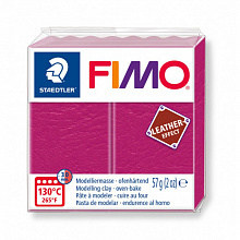 Пластика запекаемая  57г ягодный Staedtler Fimo Leather-Effect, 8010-229