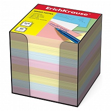 Блок для записи  9х9х9см цветной в пластиковом боксе Erich Krause 5142