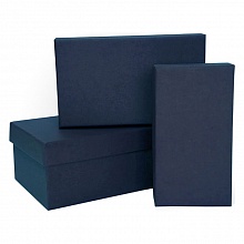 Коробка подарочная прямоугольная  12х6,5х4см синяя Д10103П.И40.3