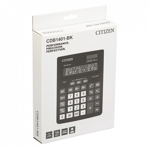 Калькулятор настольный 14 разрядов CITIZEN CDB1401-BK Businessline полноразмерный
