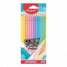 Карандаши  12 цв пастельные цвета трехгранные MAPED Color Peps Pastel 832069