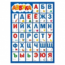 Плакат двусторонний А4 Азбука/прописные буквы МП 071.128
