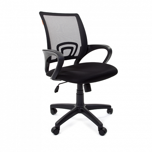 Кресло офисное Chairman 696 тканевое покрытие, спинка черная сетка TW-01